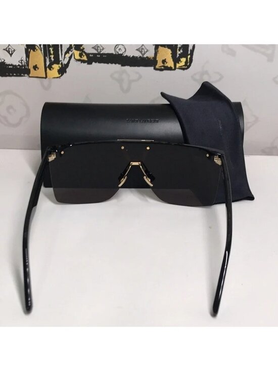 New Authentic Saint Laurent SL 537 Palace 001 – Black & Gold Shield Sunglasses main image 6
